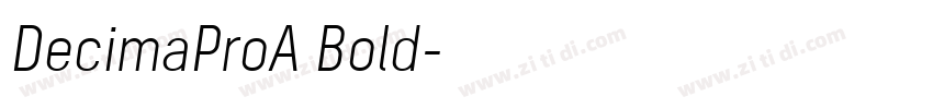 DecimaProA Bold字体转换